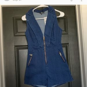 Fashion nova jean romper
